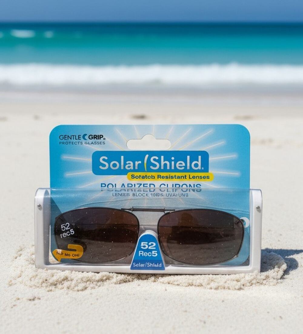 Solar Shield Polarized Clip-on Sunglasses 52 Rec5